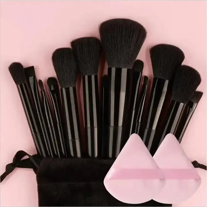 Professionelles Make-up-Pinsel-Set (13–16-teilig) – Weiche Kosmetikpinsel für Foundation, Puder, Lidschatten & mehr