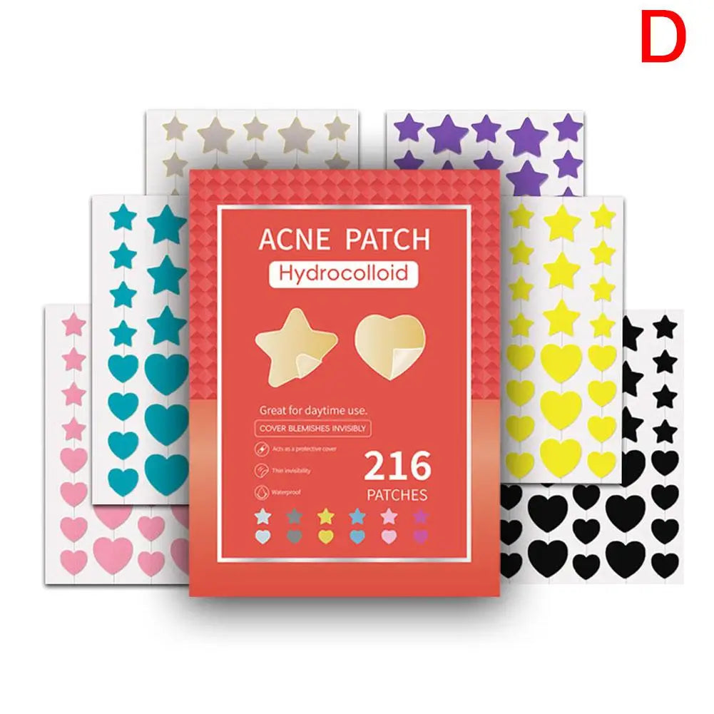 Stern- & Herzförmige Akne-Patches für hygienischen Schutz und klares Hautbild