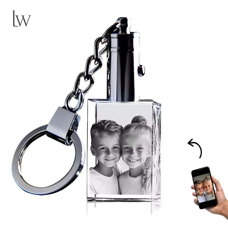 ✨ Personalisiertes 3D-Kristallfoto als Herz-Halskette – Individuelle Foto-Halskette für Frauen & Männer