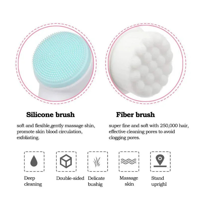 Silica Gel Gesichtsreinigungsbürste – Sanfte Reinigung & Peeling