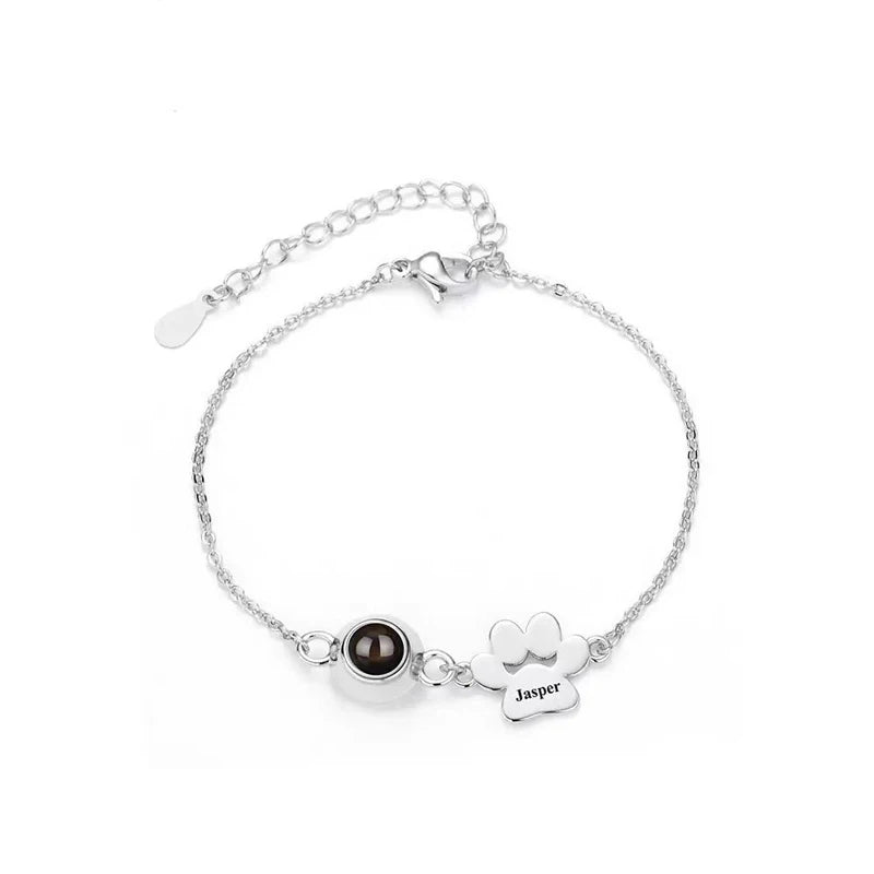 💖 Personalisiertes Foto Armband mit Name – 📸 Projektionsarmband mit Bild im Inneren – 🎁 Emotionales Geschenk für Frauen & beste Freunde