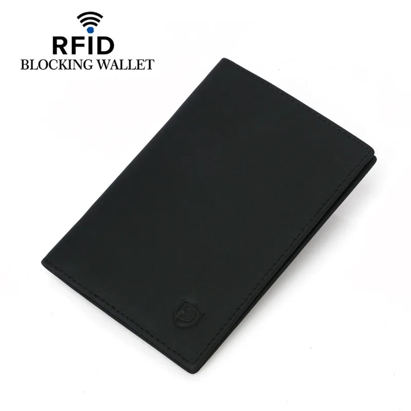 Herren-Geldbörse aus echtem Rindsleder 🖤 RFID Reisepass-Etui mit 4 Kartenfächern