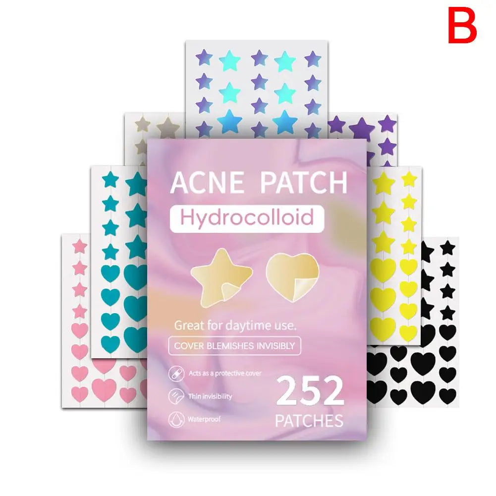 Stern- & Herzförmige Akne-Patches für hygienischen Schutz und klares Hautbild