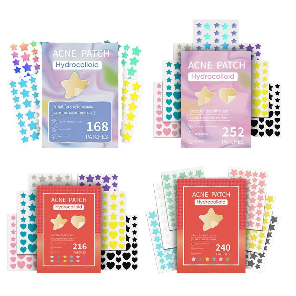 Stern- & Herzförmige Akne-Patches für hygienischen Schutz und klares Hautbild