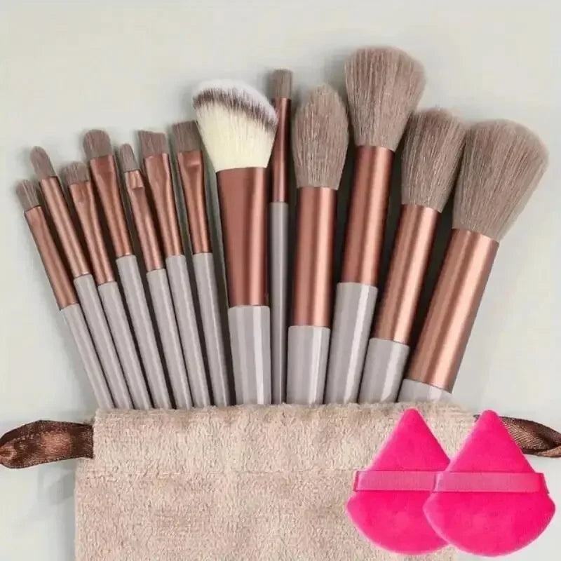 Professionelles Make-up-Pinsel-Set (13–16-teilig) – Weiche Kosmetikpinsel für Foundation, Puder, Lidschatten & mehr