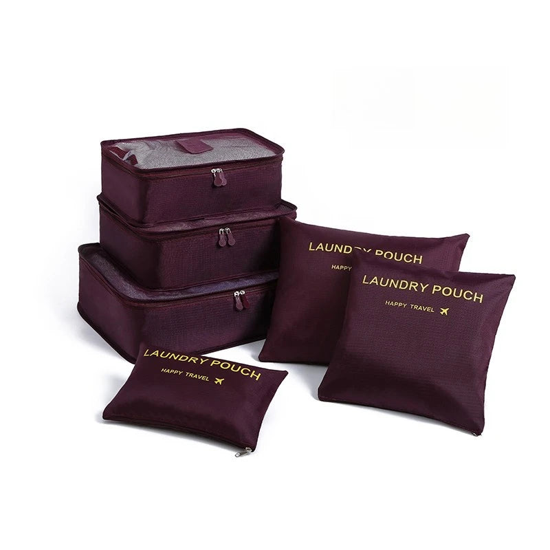 6-teiliger Reise-Organizer – Platzsparende Verpackungswürfel für Kleidung, Schuhe & Accessoires