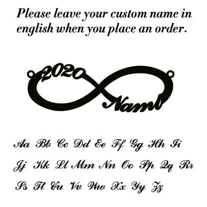 💖 Personalisiertes Unendlichkeitsarmband mit Namen – ♾️ Edelstahl Namensarmband für Damen – 🎁 Familienarmband & Geschenk für Mama