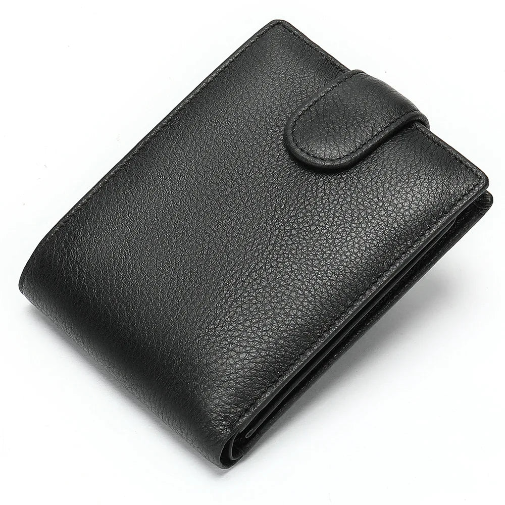 Personalisierte Herren-Geldbörse aus echtem Rindsleder 🖤 Mit Namensgravur, Kartenfach & Münzfach