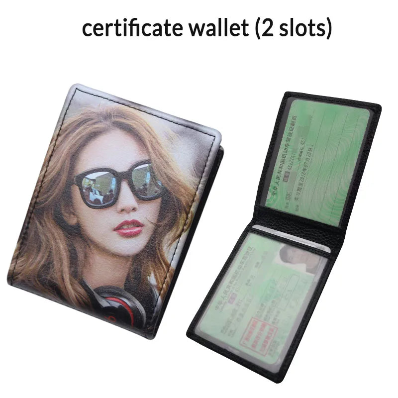 Personalisierte Geldbörse für Herren aus Kunstleder 🖤 Mit 2 Fotos bedruckt – persönliches Geschenk für Männer