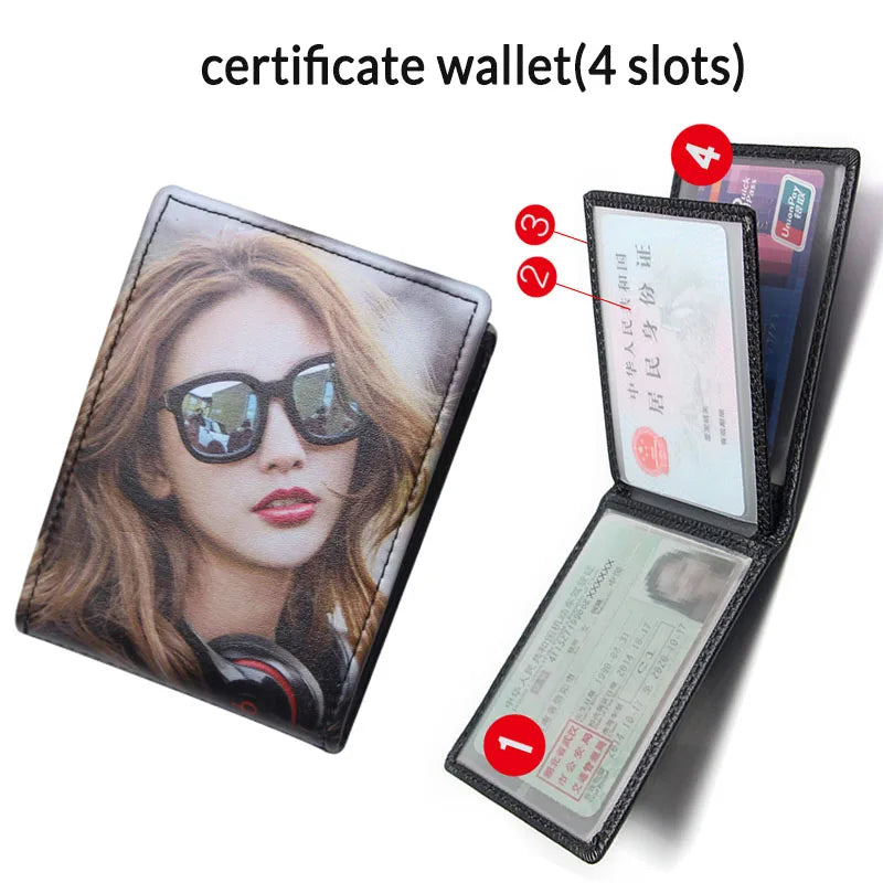 Personalisierte Geldbörse für Herren aus Kunstleder 🖤 Mit 2 Fotos bedruckt – persönliches Geschenk für Männer