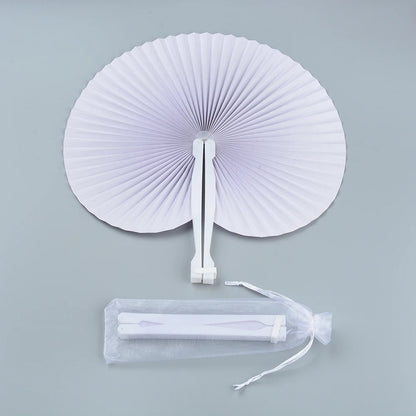 💍 Personalisierte Hochzeits Papierfächer Herz Design – 🤍 Weiße Fächer als Gastgeschenke Hochzeit – 🎁 Individuelle Party & Verlobung Deko