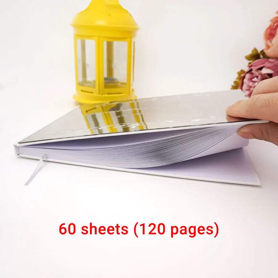 Personalisiertes Acryl Spiegel Gästebuch 25×18 cm – Hochzeit, Engagement, Geburtstag, Signaturbuch