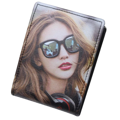 Personalisierte Geldbörse für Herren aus Kunstleder 🖤 Mit 2 Fotos bedruckt – persönliches Geschenk für Männer