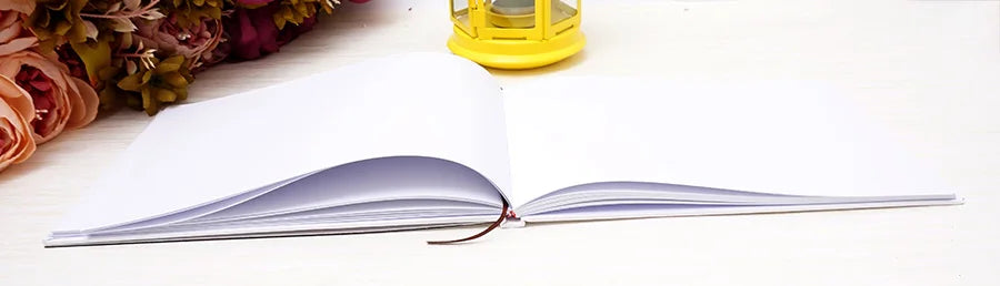 Personalisiertes Hochzeits-Gästebuch 25×18 cm – Acryl-Einband, Wunschbuch, Verlobung