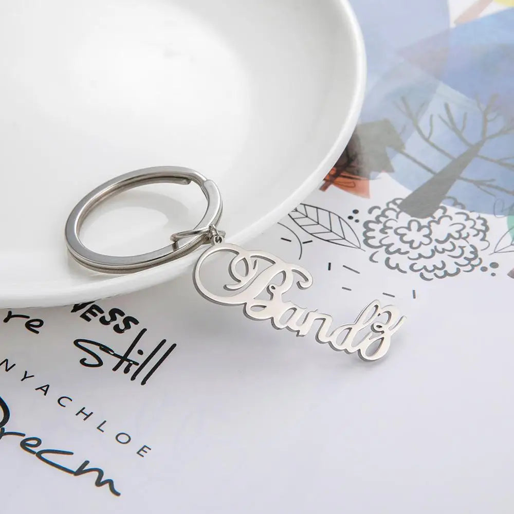 ❤️ Personalisierter Schlüsselanhänger mit Namen aus Edelstahl – Individueller Schlüsselring für Damen & Herren