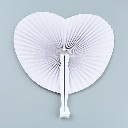💍 Personalisierte Hochzeits Papierfächer Herz Design – 🤍 Weiße Fächer als Gastgeschenke Hochzeit – 🎁 Individuelle Party & Verlobung Deko
