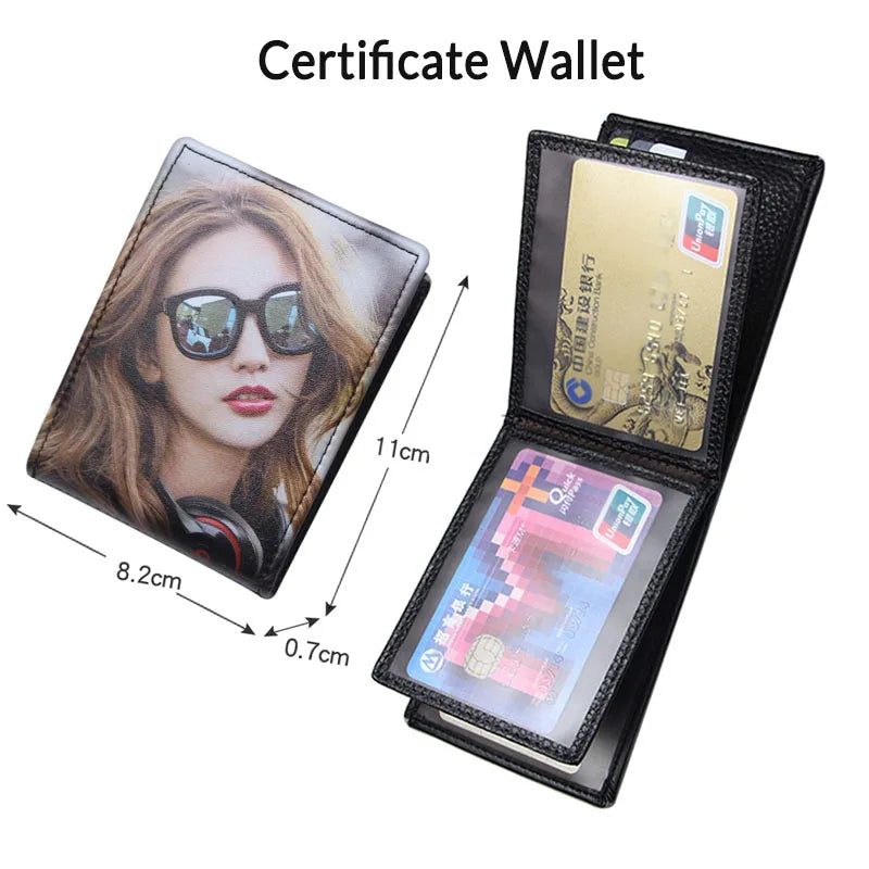 Personalisierte Geldbörse für Herren aus Kunstleder 🖤 Mit 2 Fotos bedruckt – persönliches Geschenk für Männer