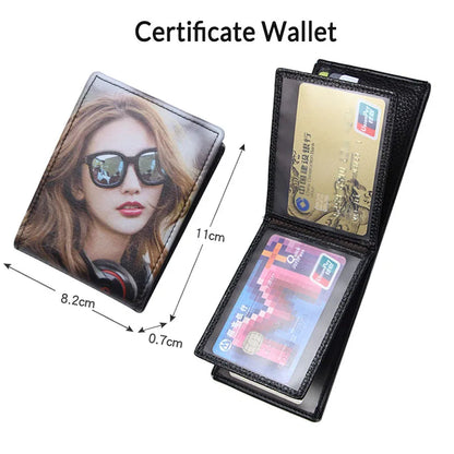 Personalisierte Geldbörse für Herren aus Kunstleder 🖤 Mit 2 Fotos bedruckt – persönliches Geschenk für Männer