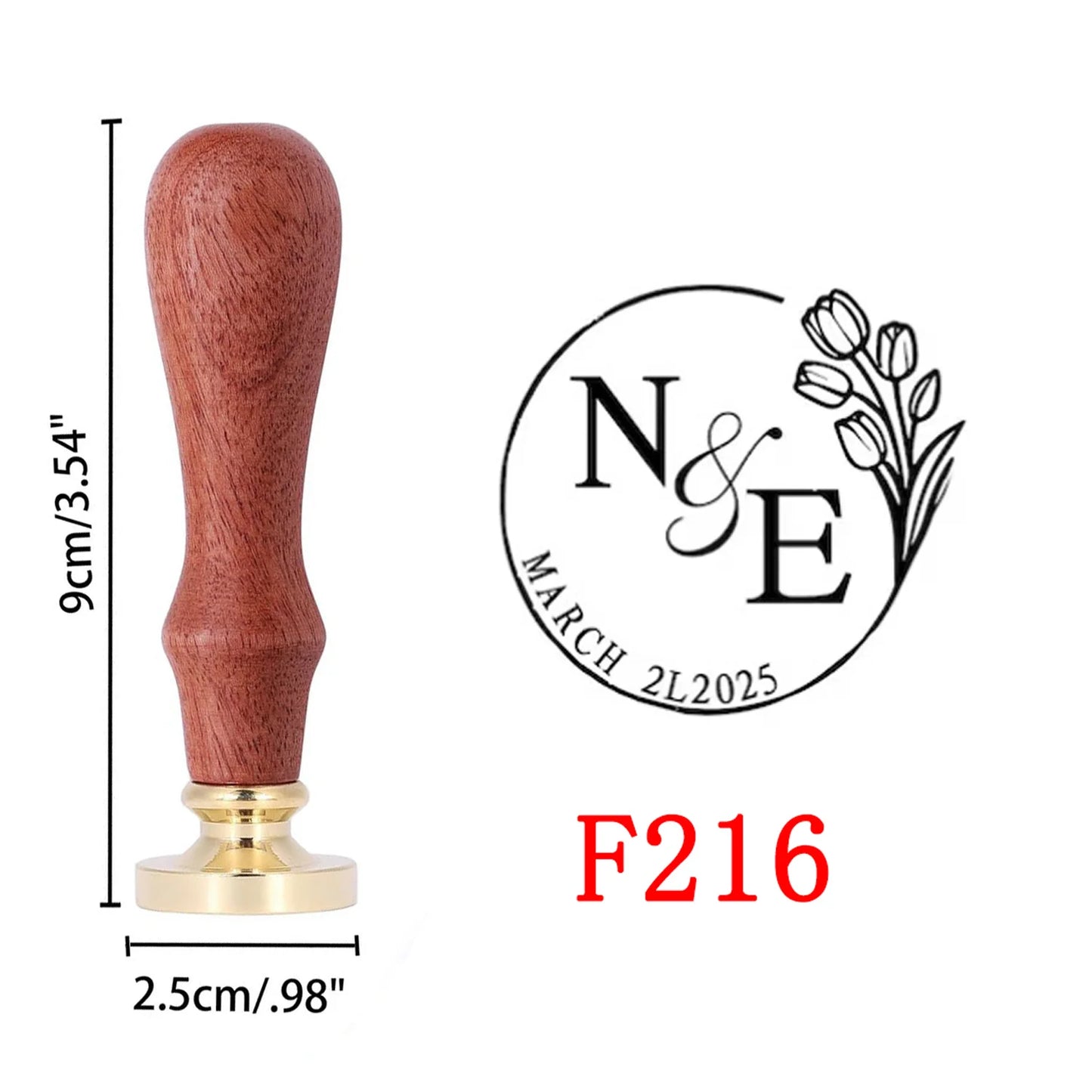 🕯️ Personalisierter Wachssiegel Stempel Set mit Holzgriff – 💍 Individueller Logo & Initialen Siegelstempel für Hochzeitseinladung – ✨ Vintage Wachs Siegel DIY Set