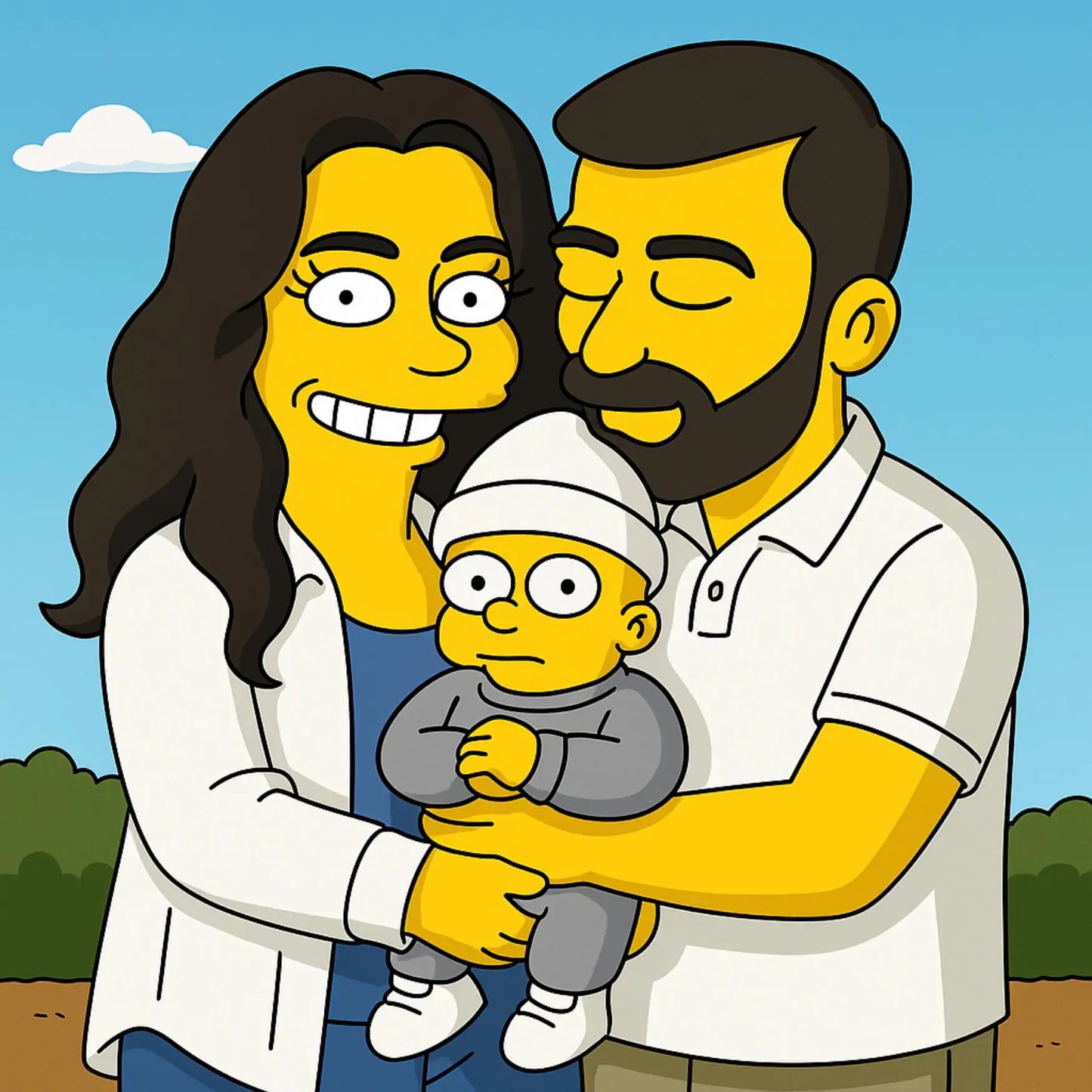 🎨 Personalisiertes Simpsons Familienportrait nach Foto – 👨‍👩‍👧 Cartoon Zeichnung für Paare & Familie – 🎁 Einzigartige Geschenkidee
