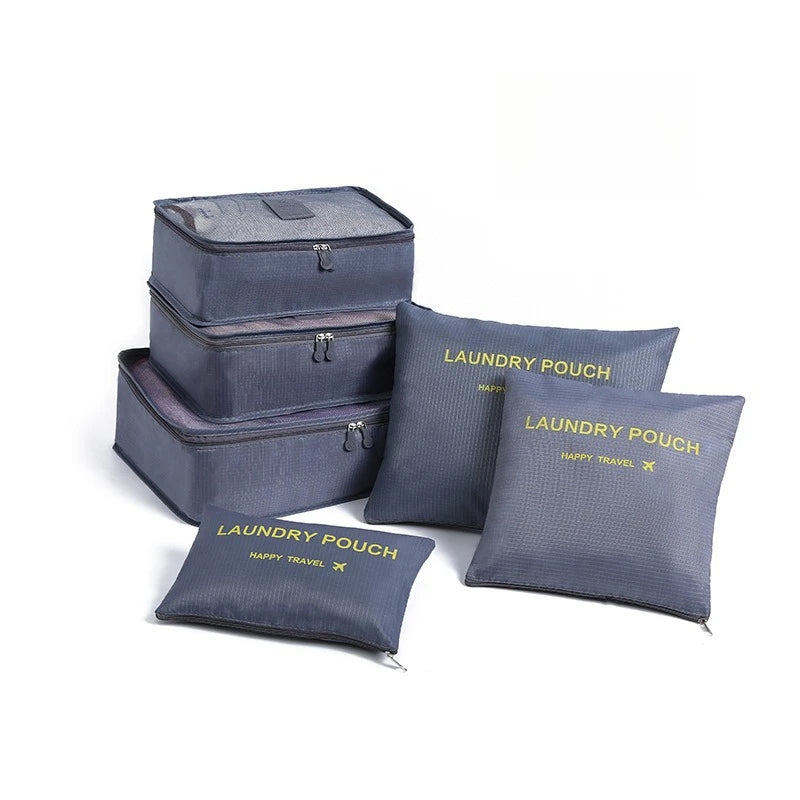 6-teiliger Reise-Organizer – Platzsparende Verpackungswürfel für Kleidung, Schuhe & Accessoires