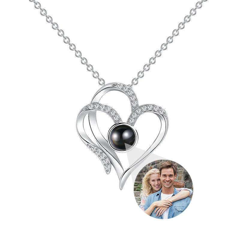 ✨ Personalisierte Foto-Projektions-Halskette – Individuelle Bild-Halskette als Geschenk für Mutter & Freundin