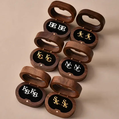 ❤️ Personalisierte Manschettenknöpfe mit Initialen aus Edelstahl(2er Set) – Individuelle Hemdknöpfe für Herren, Bräutigam & Hochzeit