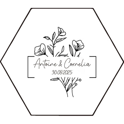 ✨ Personalisierte sechseckige Ringbox – Individuelle Acryl-Ringträgerbox für Verlobung & Hochzeit