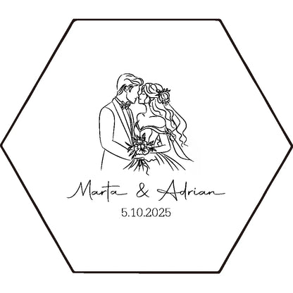 ✨ Personalisierte sechseckige Ringbox – Individuelle Acryl-Ringträgerbox für Verlobung & Hochzeit