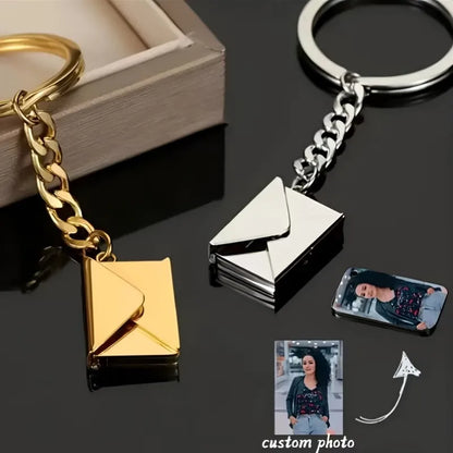 Personalisierter Foto-Schlüsselanhänger ❤️ Mit eigenem Foto zum Hochladen in Gold oder Silber