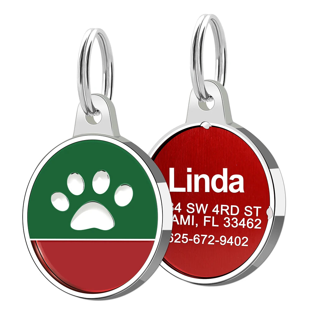 🐶 Personalisierte Hundemarke aus Edelstahl – Graviertes Namensschild für Hunde & Katzen