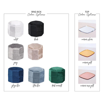 ✨ Personalisierte Samt-Ringbox mit Acryl-Topper – Elegante Ringbox für Verlobung & Hochzeit