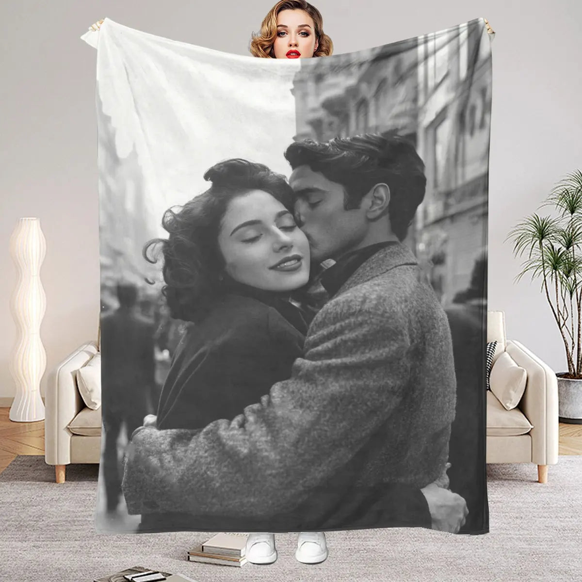 ✨ Personalisierte Foto-Decke – Individuelle Flanelldecke mit eigenem Bild
