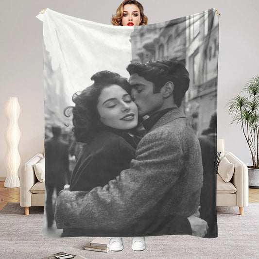 ✨ Personalisierte Foto-Decke – Individuelle Flanelldecke mit eigenem Bild