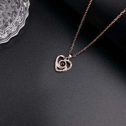 ❤️ Personalisierte Foto Projektions Halskette mit eigenem Bild – Edelstahl Kette für Damen in verschiedenen Designs