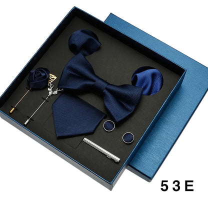 👔 Krawatte Set Herren mit Einstecktuch & Manschettenknöpfen – 🎁 Elegante Krawatte für Hochzeit & Business – ✨ Geschenkset für Männer