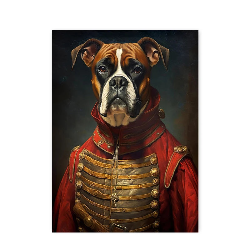 ✨ Personalisiertes Haustier-Portrait auf Leinwand – Königliches Hunde- & Katzenportrait im Renaissance-Stil