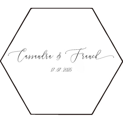 ✨ Personalisierte sechseckige Ringbox – Individuelle Acryl-Ringträgerbox für Verlobung & Hochzeit