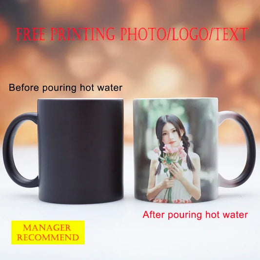 ✨ Personalisierte magische Foto-Tasse – Farbwechsel Tasse mit eigenem Bild, Logo oder Text