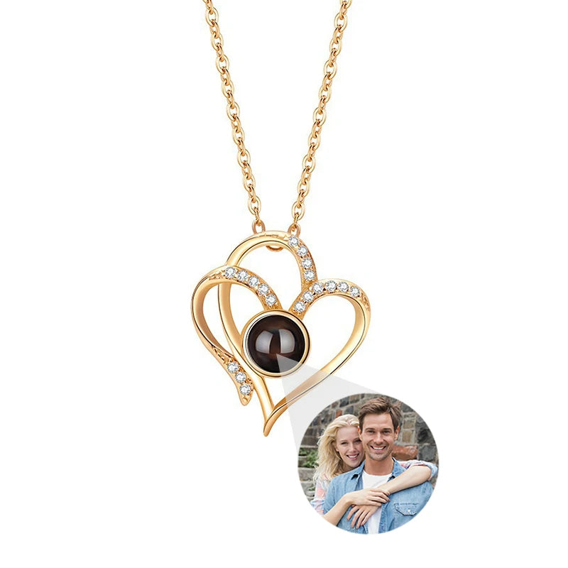 ✨ Personalisierte Foto-Projektions-Halskette – Individuelle Bild-Halskette als Geschenk für Mutter & Freundin
