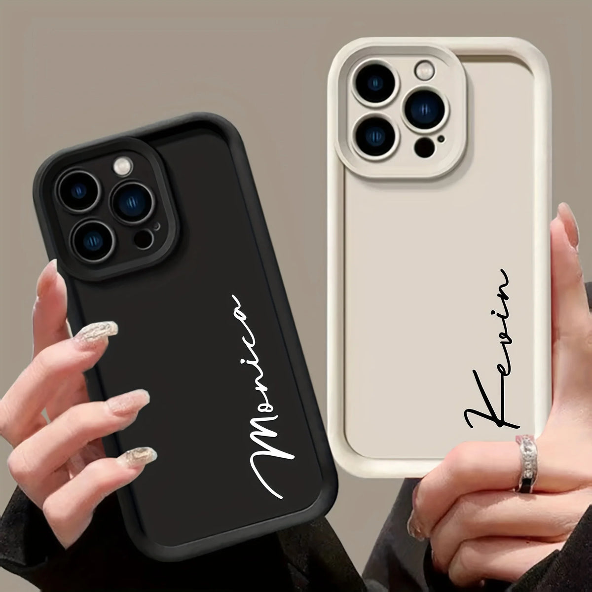 Personalisierte iPhone Hülle mit individuellem Text und Namen für iPhone 17 Air 16 15 14 13 12 und 11