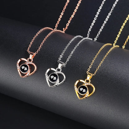 ❤️ Personalisierte Foto Projektions Halskette mit eigenem Bild – Edelstahl Kette für Damen in verschiedenen Designs