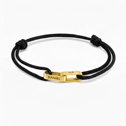 Personalisiertes Paar-Armband mit Gravur ❤️ Name & Datum auf Edelstahl-Armband für Partner
