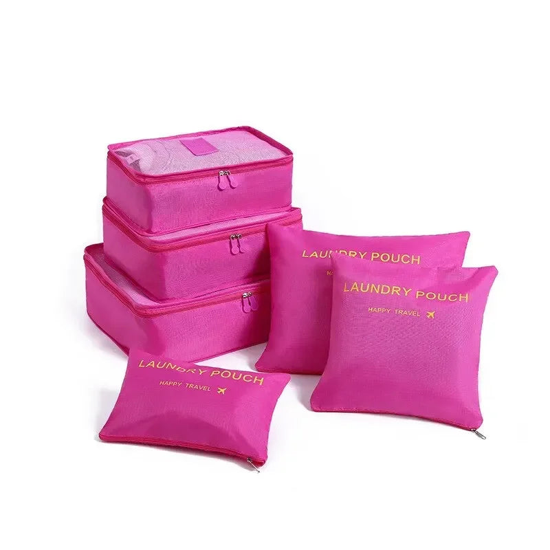 6-teiliger Reise-Organizer – Platzsparende Verpackungswürfel für Kleidung, Schuhe & Accessoires