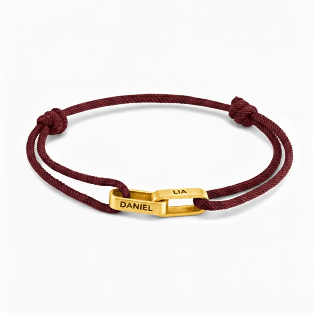Personalisiertes Paar-Armband mit Gravur ❤️ Name & Datum auf Edelstahl-Armband für Partner