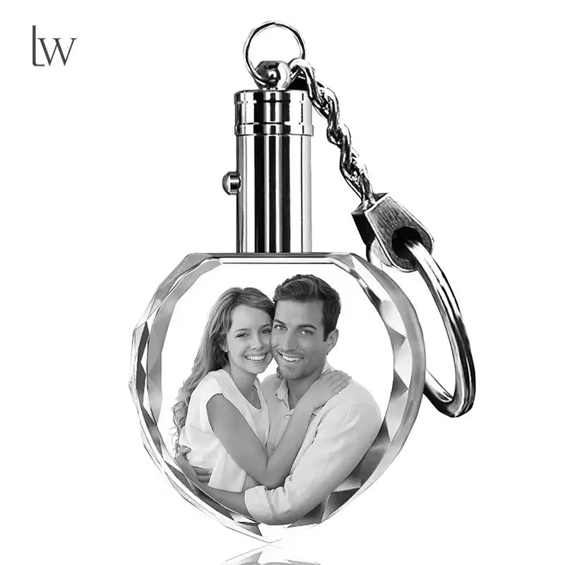 ✨ Personalisiertes 3D-Kristallfoto als Herz-Halskette – Individuelle Foto-Halskette für Frauen & Männer