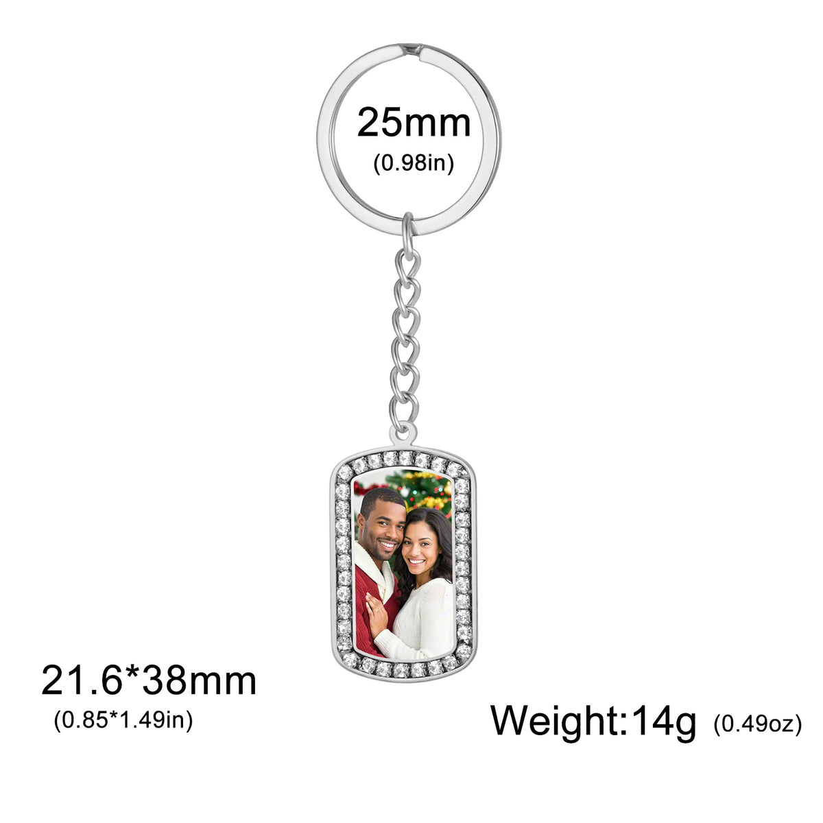❤️ Personalisierter Foto- & Logo-Schlüsselanhänger aus Edelstahl – Individueller Schlüsselanhänger mit Bild oder Firmenlogo