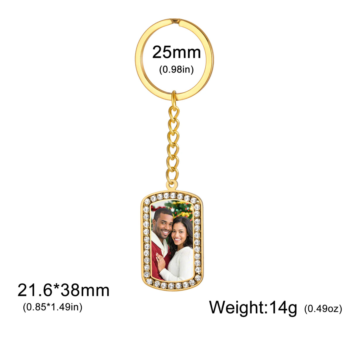 ❤️ Personalisierter Foto- & Logo-Schlüsselanhänger aus Edelstahl – Individueller Schlüsselanhänger mit Bild oder Firmenlogo