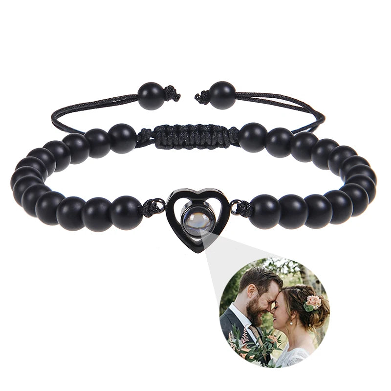 ✨ Personalisiertes Foto Armband – Projektionsarmband mit Bild im Inneren, individuelles Erinnerungsarmband
