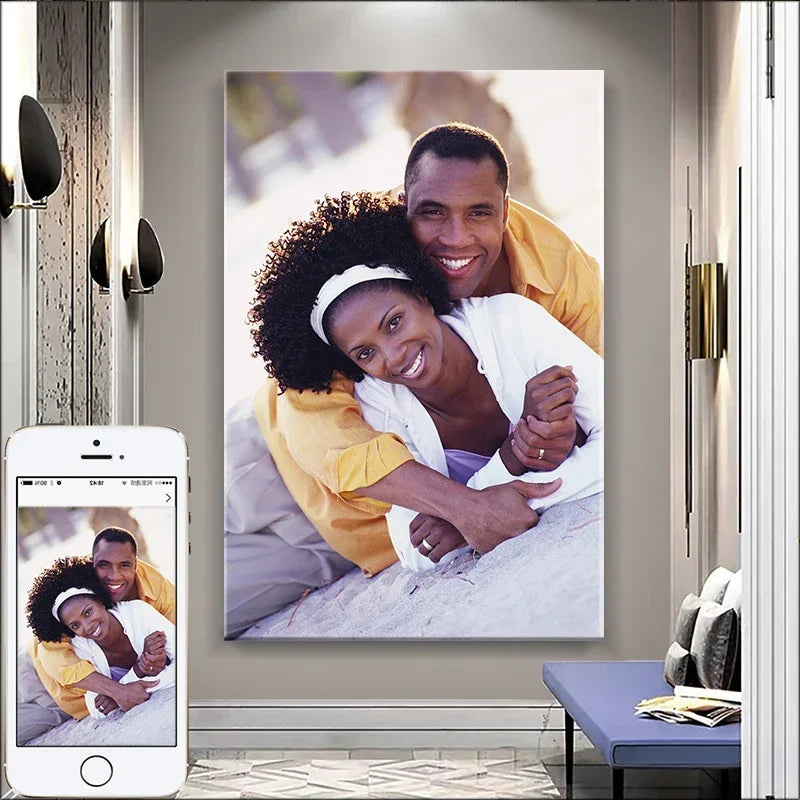 ✨ Personalisierter Leinwanddruck mit Foto – Individuelle Foto-Leinwand mit Rahmen für Zuhause